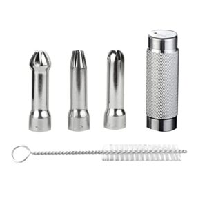 whipped cream dispenser set of 5,replacement parts kit with 3 decoration tips,compatible with most whipped cream dispensers