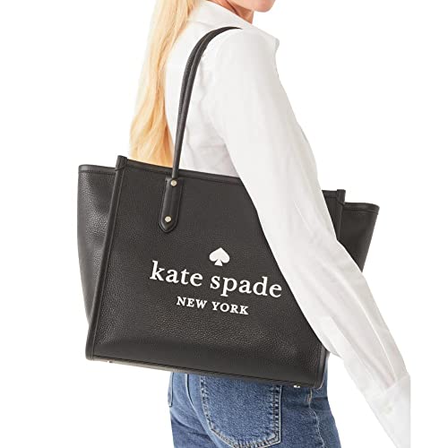 kate spade handbag for women Ella tote in leather, Black, Large