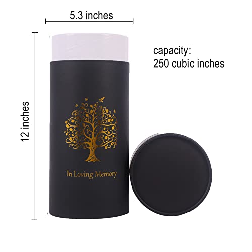 Tree of Life Eco Scattering Urn – Biodegradable Scatter Tube for Ashes - Cremation Urn for Human Ashes - Urns for Ashes Male Female (Large)