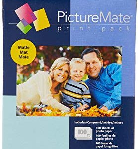 Epson T5845-M PictureMate Print Pack Includes Inkjet Cartridge, 100 Sheets Matte Photo Paper,1 cartridge containing;black,cyan,magenta,yellow