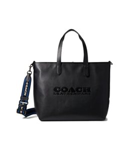 coach league tote in smooth leather black one size