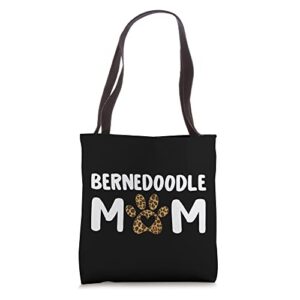 bernedoodle mom mama bernedoodle lovers owner leopard funny tote bag