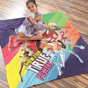 INTIMO Miraculous Ladybug True Power Soft Cuddly Plush Fleece Throw Blanket Wall Scroll