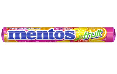 Mentos Candy, Mint Chewy Candy Roll, Fruit, Non Melting, Holiday, Party, Concessions, Office, 14 Pieces (Bulk Pack of 15) - Packaging May Vary