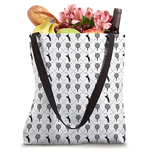 Golf Player Golfer Golfing Ball And Club Sport Golf Cart Tote Bag