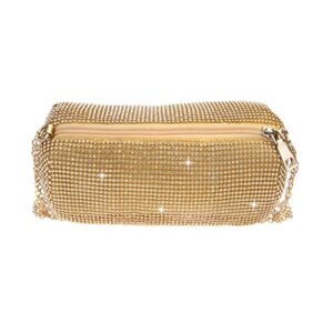 Rkrouco Rhinestone Purse Sparkly Bag Diamond Purses for Women Evening Prom Rhinestone Handbag Hobo Bag-Gold