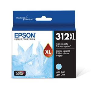 EPSON T312 Claria Photo HD -Ink High Capacity Light Cyan -Cartridge (T312XL520-S) for select Epson Expression Photo Printers