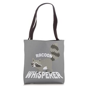 racoon whisperer racoon animal pet tote bag