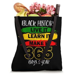 Black History Month 365 African American Heritage Tote Bag