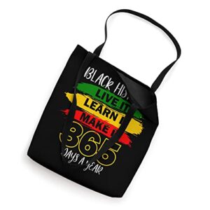 Black History Month 365 African American Heritage Tote Bag