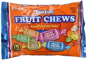 tootsie fruit rolls, assorted fruity flavored, 0.81 lb – pack of 2
