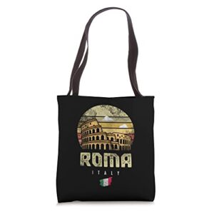 cool rome italy colosseum souvenir graphic tees, rome italy tote bag
