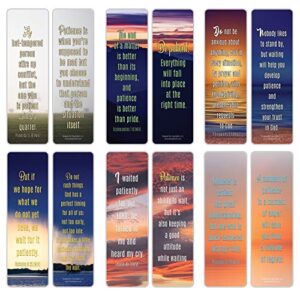 neweights famous verses and quotes on patience bookmarks (12-pack) – daily motivational card set – epic collection set book page clippers – cool gifts for men, women – bible verses sayings