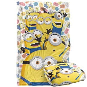 minions blanket, 36″x58″ waving silky touch super soft throw blanket