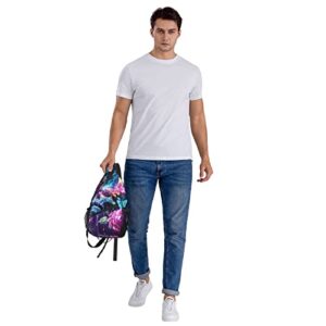 AMRANDOM Casual colorful skulls Sling Bag Casual Chest Package With Adjustable Strap Anti-Theft Sling Bags Shoulder Backpack Waterproof Sling Bag