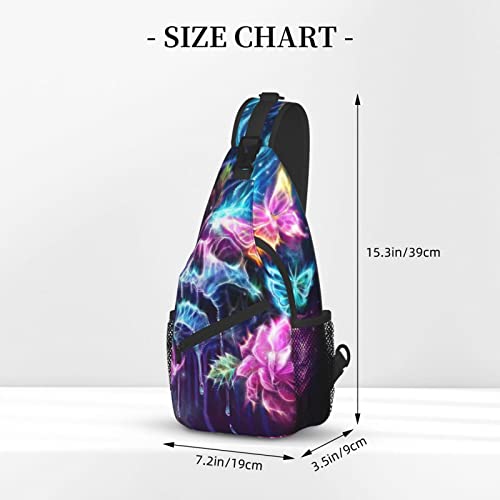 AMRANDOM Casual colorful skulls Sling Bag Casual Chest Package With Adjustable Strap Anti-Theft Sling Bags Shoulder Backpack Waterproof Sling Bag