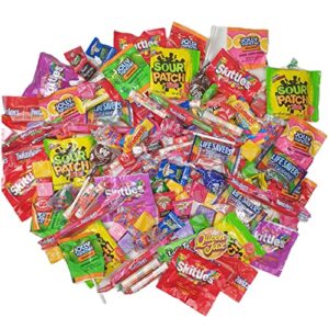 ultimate assorted candy party mix – 4 lb bag – fun size skittles, nerds, dubble bubble, jolly ranchers, smarties, blow pops lollipops & more – mega variety bulk candy assortment – individually wrapped candy – candy bulk