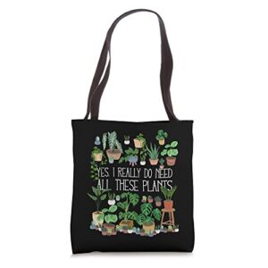 yes i really do need all these plants tote bag
