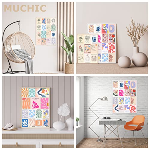 MUCHIC Danish Pastel Room Decor Aesthetic, 50pcs Danish Pastel Wall Collage Aesthetic Pictures - Danish Pastel Posters, Matisse Wall Art Bedroom Decor for Women