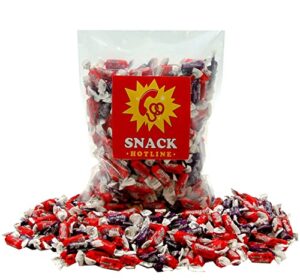 tootsie roll frooties 3 flavor mix-fruit punch-grape-watermelon-1.75 lb assortment of chewy taffy-individually wrapped – bulk variety pack enclosed in a secured heat sealed bag by snack hotline