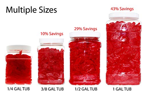 Gummy Fish Red Mini 6.5 - Original Red Swedish Chewy Candy in 128 FL OZ Gift Ready Reusable Square Jar