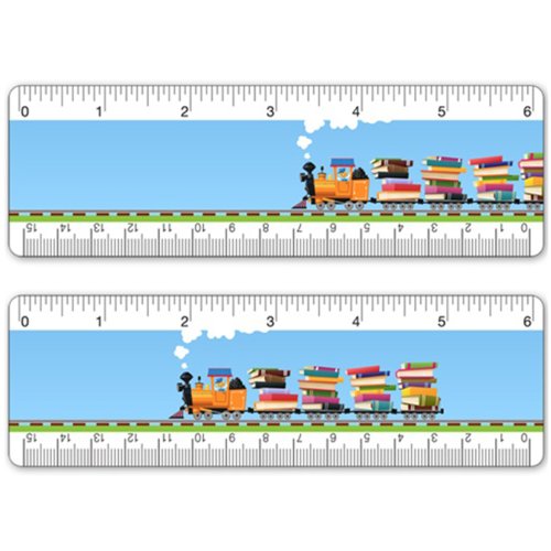 Animated 6 Inch Lenticular Ruler Bookmark Kids Toy Train School Books