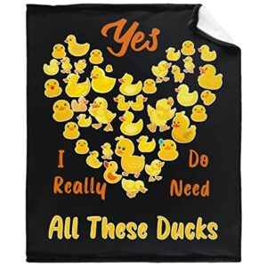 yes i really do need all these ducks soft blanket, lightweight flannel throw blankets for couch bedding travel, practical heartfelt gift for loved ones s 40x50in, kid/child gift