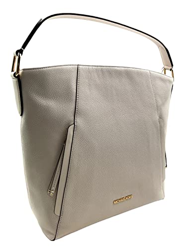 Michael Kors Evie Large Leather Hobo Shoulder Bag (Light Cream)