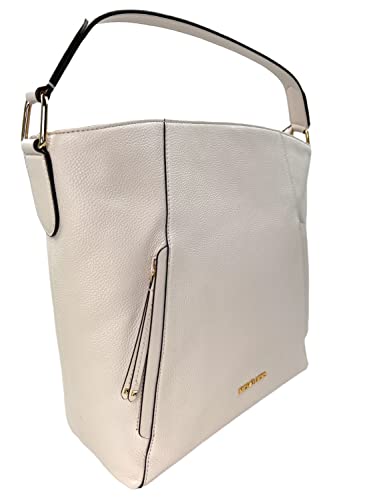 Michael Kors Evie Large Leather Hobo Shoulder Bag (Light Cream)