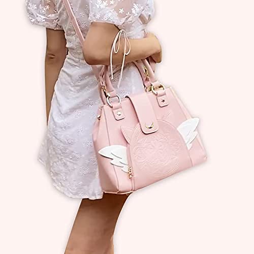 BelugaDesign Sakura Purse | Girls Women Handbag Shoulder Bag Crossbody | Cardcaptor Moon Anime Heart | Cute Kawaii Pink