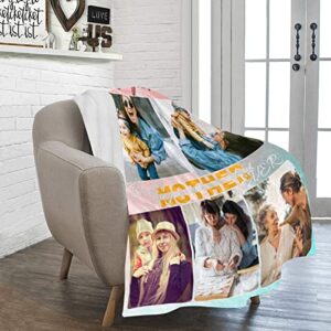 SHIYEL Custom Blanket with Photo for Mom, Personalized Picture Throw Blankets for Mother's Day, Customized Blanket for Best Mom Ever Family Mother Gifts for Women Souvenirs Birthday, 5 Collage