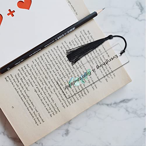 Everything is Figureoutable Plant Book Markers for Women Inspirational, Funny Bookmark, for Lover Owner Girl, Bookworm Friends Sister Female Gifts