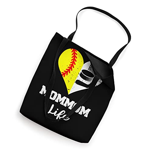 MomMom Life Heart Funny Softball Hockey Mom Mom Tote Bag