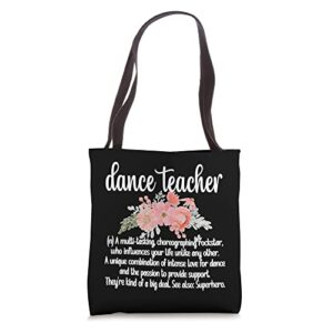 dance teacher definition dance instructor dancing teacher tote bag