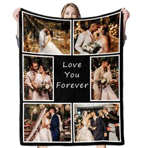 juantao custom blanket with photo personalized picture blanket customized couples gifts for boyfriend girlfriend wife husband birthday valentine anniversary wedding gift for him her women men
