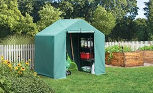 shelterlogic 6′ x 4′ x 6′ water-resistant pop-up deck and garden storage shed kit
