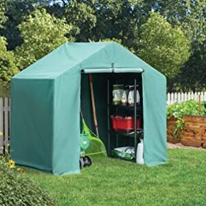 ShelterLogic 6' x 4' x 6' Water-Resistant Pop-Up Deck and Garden Storage Shed Kit