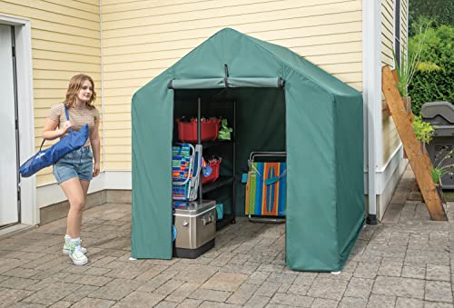 ShelterLogic 6' x 4' x 6' Water-Resistant Pop-Up Deck and Garden Storage Shed Kit