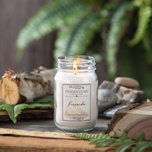 Mason Jar Candle Farmhouse Decor | Campfire Scented Candle with Natural Soy Wax Blend | Long Lasting Fireside Candle for Home Fragrance, Decorative Fall Jar Candle with Lid, 12 oz