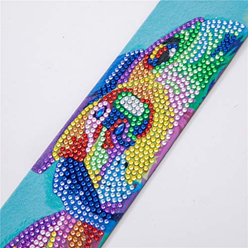 Diamond Painting Bookmarks 4 Sets Animal 5D Diamond Bookmarks with Unique Pendant Diamond Painting Kits for Kids Adults Beginners