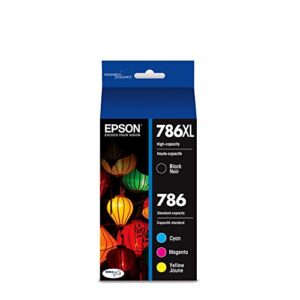 epson durabrite ultra 786xl high yield black and 786 standard color c/m/y ink cartridges – t786xl-bcs