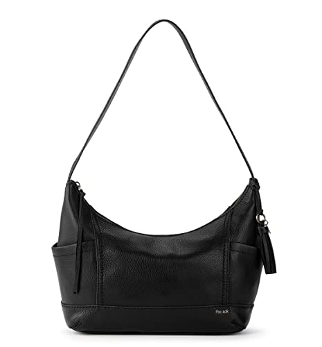 The Sak womens Kendra Hobo Bag in Leather Timeless Elevated Silhouette Soft Supple Handcrafted Sustainably, Black Ii, One Size US