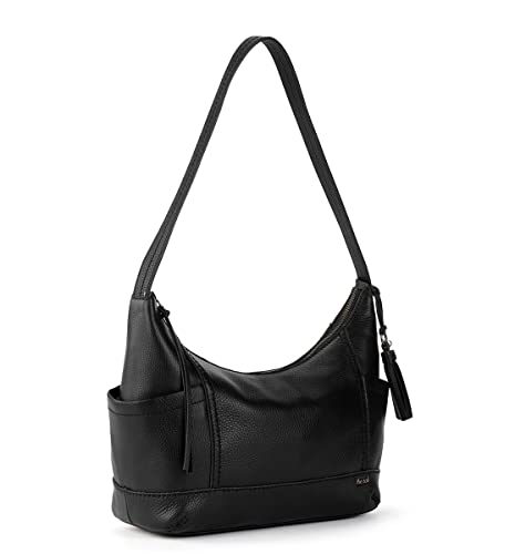 The Sak womens Kendra Hobo Bag in Leather Timeless Elevated Silhouette Soft Supple Handcrafted Sustainably, Black Ii, One Size US