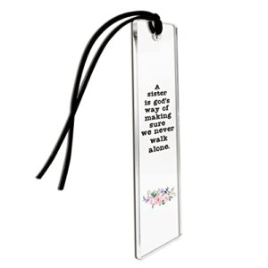 thank you gifts – a sister is god’s way of making sure we never walk alone inspirational bookmark gifts for women girls lovers daughter book sister friendship – inspirational bookmark