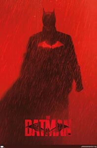 trends international dc comics movie the batman – batman teaser one sheet wall poster, 22.375″ x 34″, unframed version