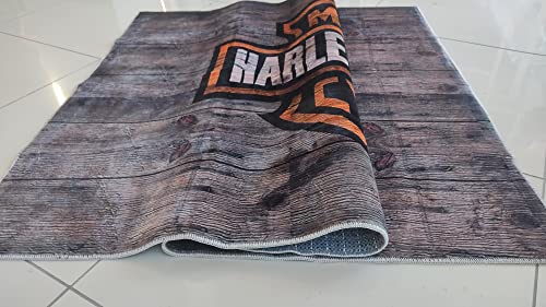 Harley Davidson Rug, American Legend, Moto Gp, Motorsport Rugs, Personalized Rug, Non-Slip Backing,Themed Rug, Rug for Living Room, hrly106.7(71”x110”)=180x280cm