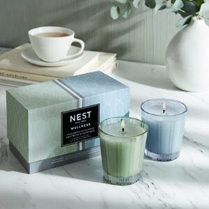 NEST Fragrances Wild Mint & Eucalyptus and Driftwood & Chamomile Wellness Petite Candle Duo