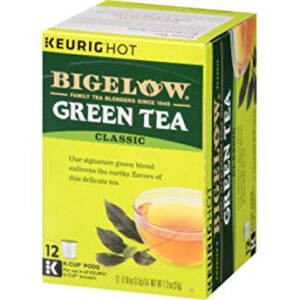 Bigelow Green Tea Keurig K-Cup Pods, Caffeinated, 12 Count (Pack of 6), 72 Total K-Cup Pods