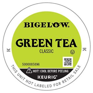 Bigelow Green Tea Keurig K-Cup Pods, Caffeinated, 12 Count (Pack of 6), 72 Total K-Cup Pods