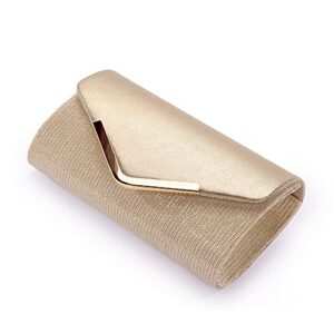 ERIJUNOR E728 Clutch Purse For Women Classic Evening Envelope Bags Shining Party Bridal Prom Crossbody Handbag Champagne